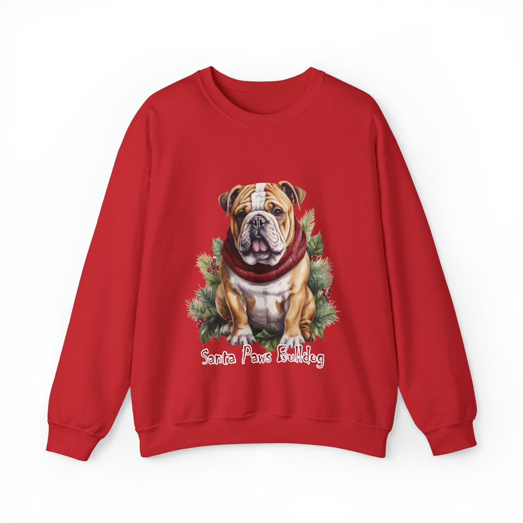 Santa Paws Bulldog Christmas Crewneck Sweatshirt - Hello G