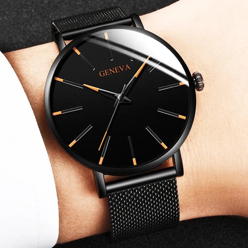 Mesh Belt Quartz Men's Watch - Premium Watch from Hello G - Just £19.99! Shop now at Hello G